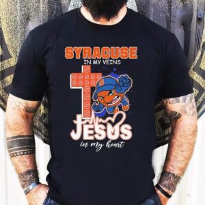 Syracuse Orange In My Veins Jesus In My Heart Mascot Shirt