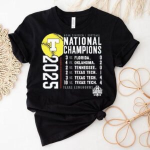 Texas Longhorns Fanatics Ncaa Softball Women’s College World Series Champions Schedule 2025 Shirt
