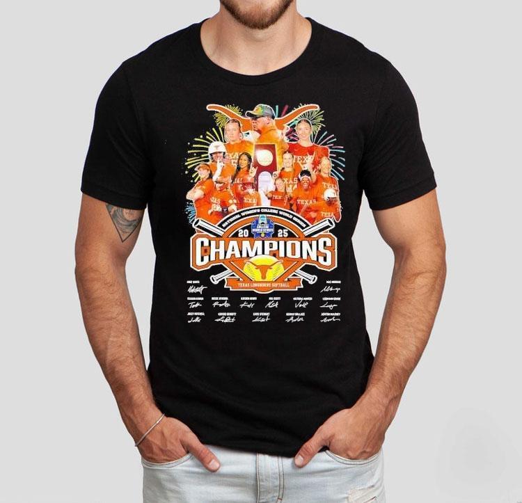 Texas Longhorns National Women’s College World Series Champions 2025 Signatures Shirt Texas Longhorns National Women’s College World Series Champions 2025 Signatures Shirt