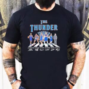 The Oklahoma City Thunder Walking Across Signatures Shirt