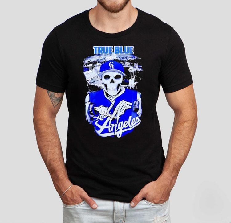 True Blue Skeleton Los Angeles Dodgers Baseball Shirt True Blue Skeleton Los Angeles Dodgers Baseball Shirt