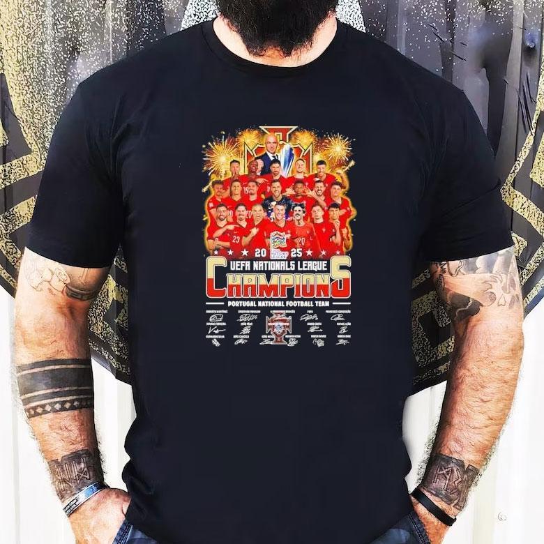 Uefa Nations League Champions Portugal National Football Team Signatures Shirt Uefa Nations League Champions Portugal National Football Team Signatures Shirt