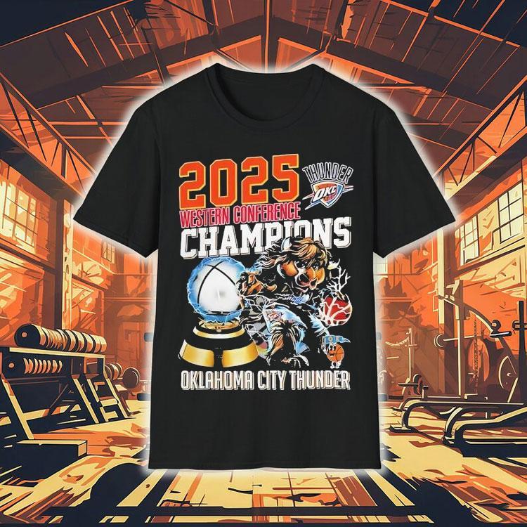 Western Conference Champions Oklahoma City Thunder Nba 2025 Shirt Western Conference Champions Oklahoma City Thunder Nba 2025 Shirt