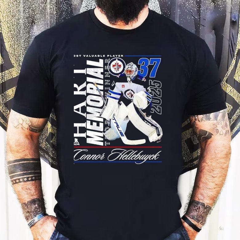 Winnipeg Jets Connor Hellebuyck 2025 Hart Memorial Trophy Winner Mvp Shirt Winnipeg Jets Connor Hellebuyck 2025 Hart Memorial Trophy Winner Mvp Shirt