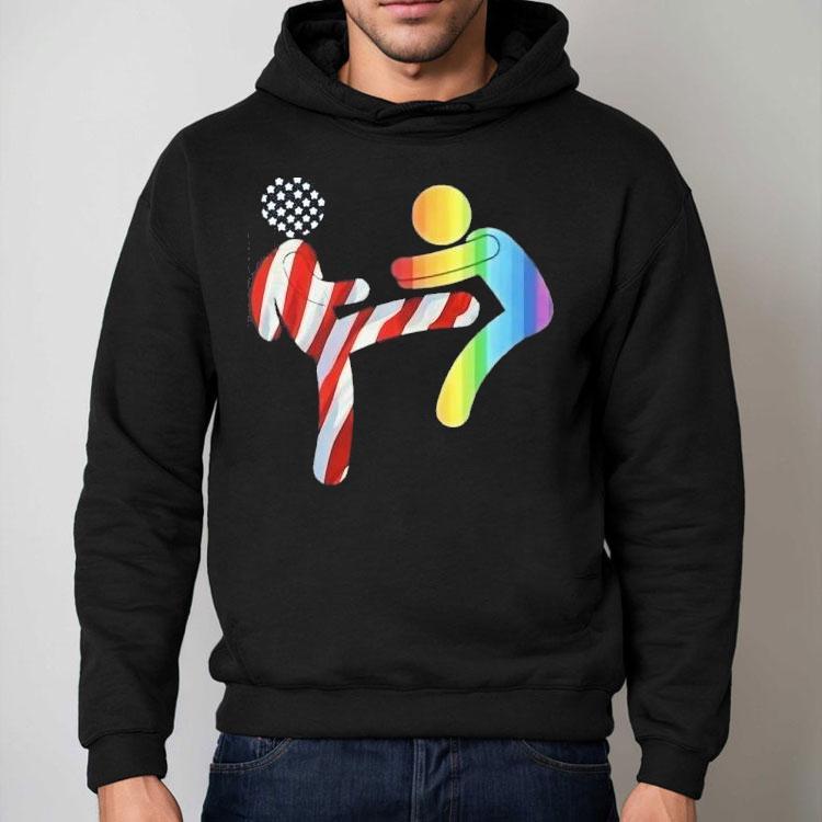 American Kicking Lgbt Pride Shirt American Kicking Lgbt Pride Shirt
