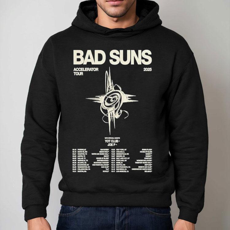 Bad Suns Accelerator Tour 2025 Dates Shirt Bad Suns Accelerator Tour 2025 Dates Shirt