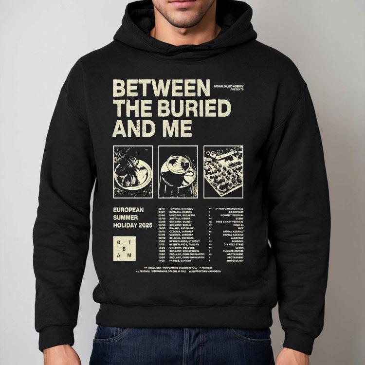 Between The Buried And Me The European Summer Holiday 2025 Tour Dates Shirt Between The Buried And Me The European Summer Holiday 2025 Tour Dates Shirt