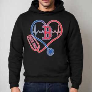 Boston Red Sox Caring Hearts Nurse Stethoscope Shirt 2 Boston Red Sox Caring Hearts Nurse Stethoscope Hoodie