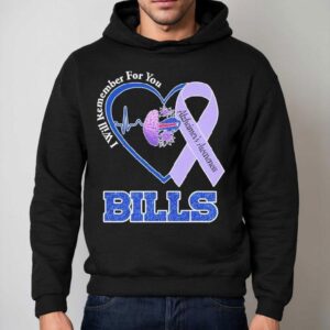 Buffalo Bills I Will Remember For You Alzheimer's Awareness Heartbeat Brain Shirt 2 Buffalo Bills I Will Remember For You Alzheimer S Awareness Heartbeat Brain Hoodie