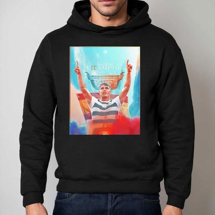 Carlos Alcaraz Prince Of Clay Celebrates The Champions Roland Garros 2025 Champion Shirt Carlos Alcaraz Prince Of Clay Celebrates The Champions Roland Garros 2025 Champion Shirt