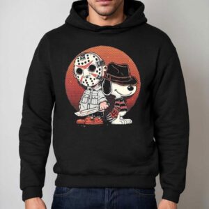 Charlie Brown And Snoopy As Jason Voorhees And Freddy Krueger Horror Hoodie