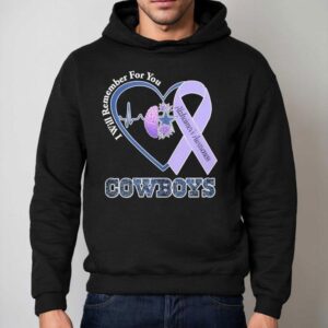 Dallas Cowboys I Will Remember For You Alzheimer S Awareness Heartbea Hoodie
