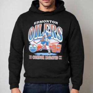 Edmonton Oilers Hockey Connor Mcdavid Cartoon Hoodie