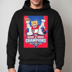 Florida Panthers Mascot Back 2 Back Stanley Cup Champions 2025 Shirt 2 Florida Panthers Mascot Back Back Stanley Cup Champions Hoodie