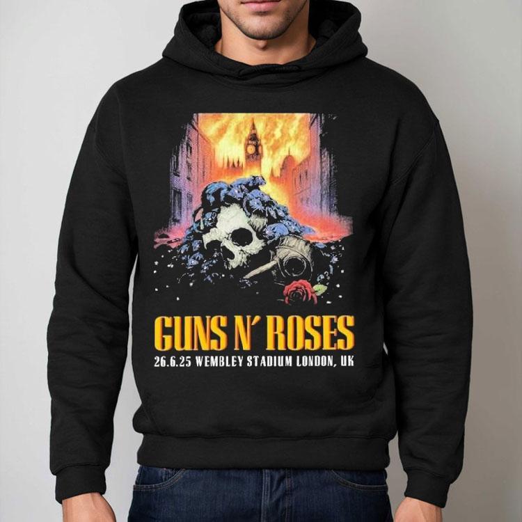 Guns N’ Roses 26 June 2025 Wembley Stadium London, Uk Skull Shirt Guns N’ Roses 26 June 2025 Wembley Stadium London, Uk Skull Shirt