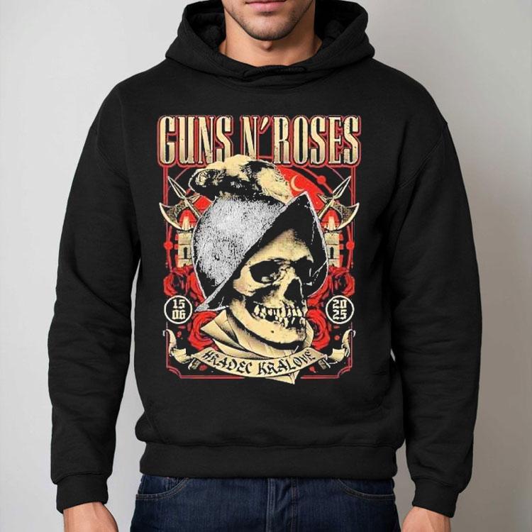 Guns N Roses Tour At Hradec Krlov In Czech Republic On June 15 2025 Skull Axe Shirt Guns N Roses Tour At Hradec Krlov In Czech Republic On June 15 2025 Skull Axe Shirt