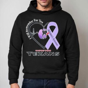 Houston Texans I Will Remember For You Alzheimer's Awareness Heartbeat Brain Shirt 2 Houston Texans I Will Remember For You Alzheimer S Awareness Heartbeat Brain Hoodie