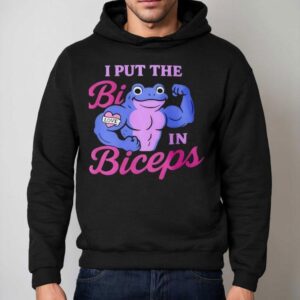 I Put The Bi In Biceps Frog Love Hoodie