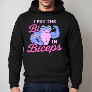 I Put The Bi In Biceps Love Frog Muscle Hoodie