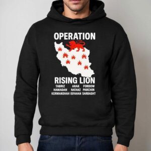 Israel Air Strike Success Map Operation Rising Lion Victory Hoodie