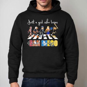 Just A Girl Who Loves San Diego Sports Team Mascot Walking Across Shirt 2 Just A Girl Who Loves San Diego Sports Team Mascot Walking Across Hoodie