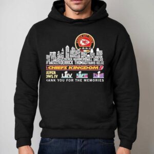 Kansas City Chiefs Kingdom Thank You For The Memories Skyline Names Shirt 2 Kansas City Chiefs Kingdom Thank You For The Memories Skyline Names Hoodie