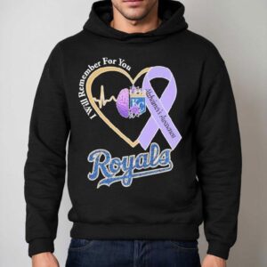 Kansas City Royals I Will Remember For You Alzheimer's Awareness Heartbeat Brain Shirt 2 Kansas City Royals I Will Remember For You Alzheimer S Awareness Heartbeat Brain Hoodie