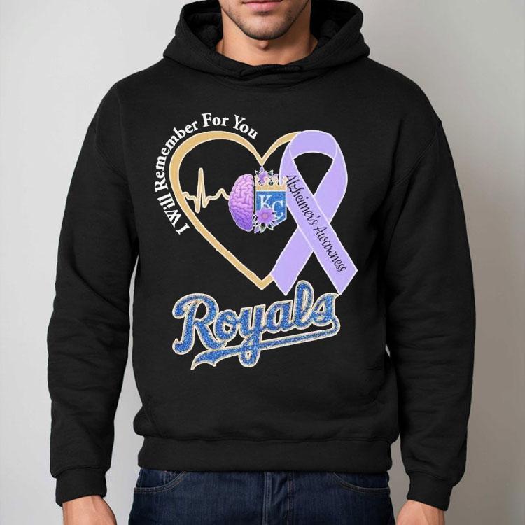 Kansas City Royals I Will Remember For You Alzheimer’s Awareness Heartbeat Brain Shirt Kansas City Royals I Will Remember For You Alzheimer’s Awareness Heartbeat Brain Shirt