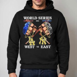 Los Angeles Dodgers Vs New York Yankees World Series Commemorative West Vs East Hands Hoodie