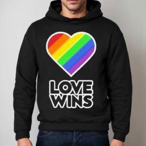 Love Wins Pride Rainbow Hear Hoodie
