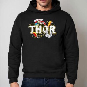 Marvel Thor Dimensional Sticker Motive Hoodie