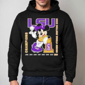 Mickey Mouse Lsu Tigers Ncaa College World Series Champions Trophy Hoodie