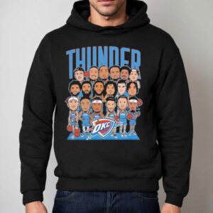 Oklahoma City Thunder 2025 Nba Finals Cartoon Roster Shirt 2 Oklahoma City Thunder Nba Finals Cartoon Roster Hoodie