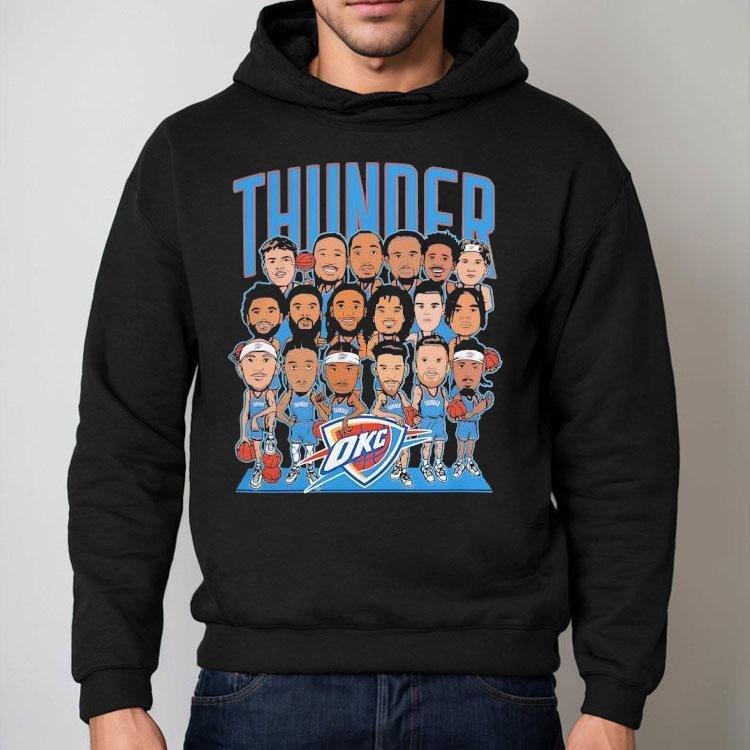Oklahoma City Thunder 2025 Nba Finals Cartoon Roster Shirt Oklahoma City Thunder 2025 Nba Finals Cartoon Roster Shirt