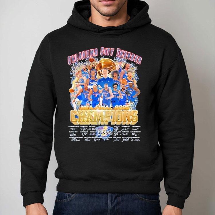 Oklahoma City Thunder Nba Final Champions 2025 Signatures Shirt Oklahoma City Thunder Nba Final Champions 2025 Signatures Shirt