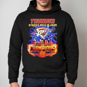 Oklahoma City Thunder Strikes Gold In 2025 Champion Lightning Shirt 2 Oklahoma City Thunder Strikes Gold In Champion Lightning Hoodie