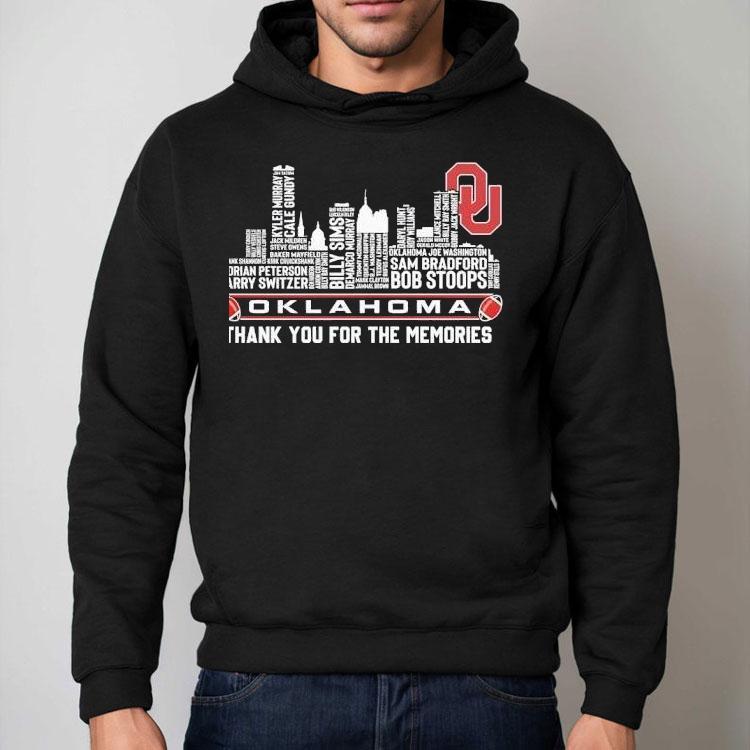Oklahoma Sooners Skyline City Players Names Thank You For The Memories Shirt Oklahoma Sooners Skyline City Players Names Thank You For The Memories Shirt
