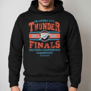 Oklahoma Thunder Western Conference Champions 2024-2025 Shirt 2 Oklahoma Thunder Western Conference Champions Hoodie