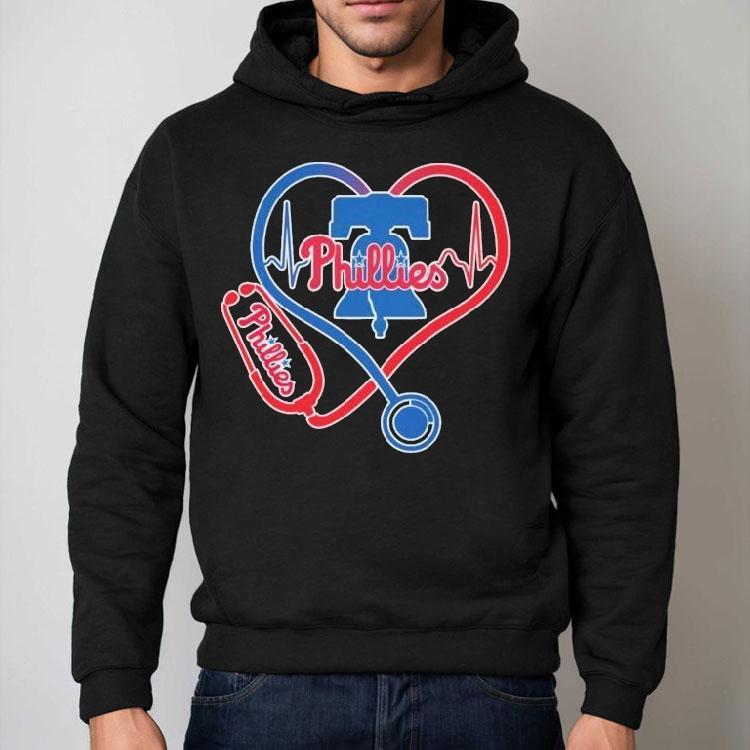 Philadelphia Phillies Caring Hearts Nurse Stethoscope Shirt Philadelphia Phillies Caring Hearts Nurse Stethoscope Shirt