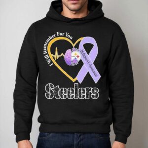 Pittsburgh Slers I Will Remember For You Alzheimer's Awareness Heartbeat Brain Shirt 2 Pittsburgh Slers I Will Remember For You Alzheimer S Awareness Heartbeat Brain Hoodie
