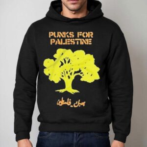 Punks For Palestine Tree Hoodie