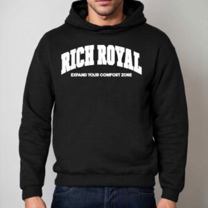 Rich Royal Expand Your Comfort Zone Varsity Slogan Hoodie