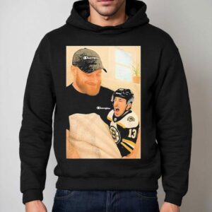 Sam Bennett Holding A Crying Brad Marchand Baby Hoodie