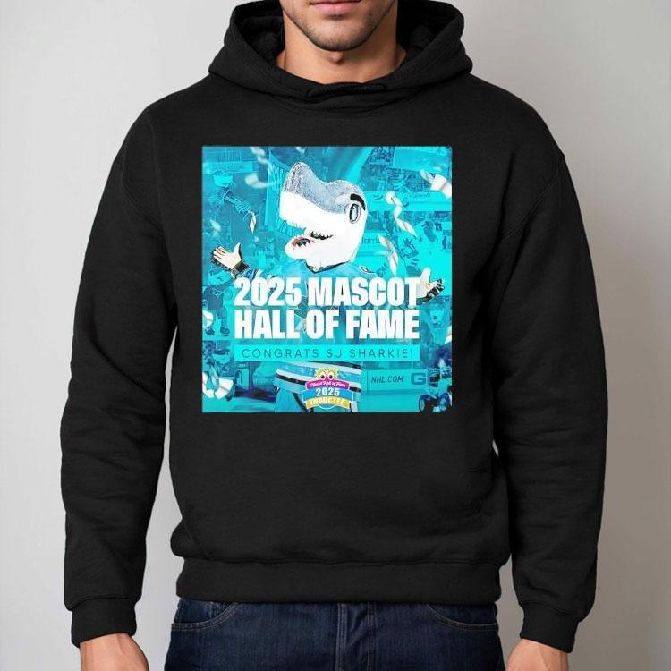 San Jose Sharks Mascot Hall Of Fame Congrats Sj Sharkie 2025 Shirt San Jose Sharks Mascot Hall Of Fame Congrats Sj Sharkie 2025 Shirt