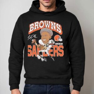 Shedeur Sanders Cleveland Browns Signature Cartoon Shirt 2 Shedeur Sanders Cleveland Browns Signature Cartoon Hoodie