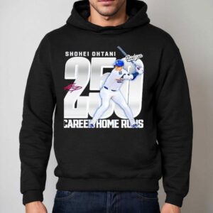 Shohei Ohtani Los Angeles Dodgers Career Home Runs Signature Hoodie