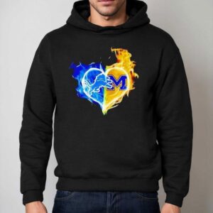 Smoke Heart Detroit Lions And Michigan Wolverines Shirt 2 Smoke Heart Detroit Lions And Michigan Wolverines Hoodie