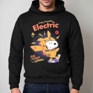 Snoopy In A Pikachu Costume Today I M Feeling Electric High Voltage Cuteness Hoodie