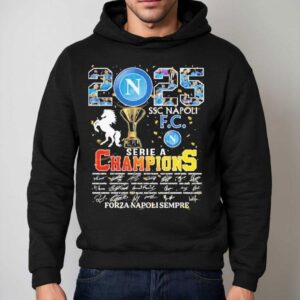 Ssc Napoli Fc Serie A Champions Forza Napoli Sempre Signatures Trophy Hoodie