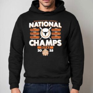 Texas Longhorns Blue Unisex Ncaa Softball Women S College World Series Champions Schedule Hoodie